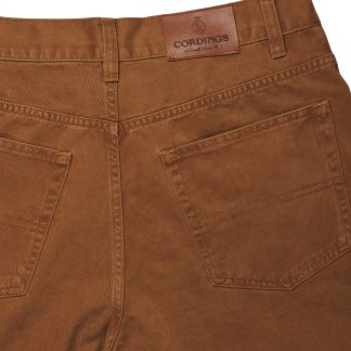 Cordings Tan Tiverton Washed Jeans - Relaxed Fit Dif ferent Angle 1
