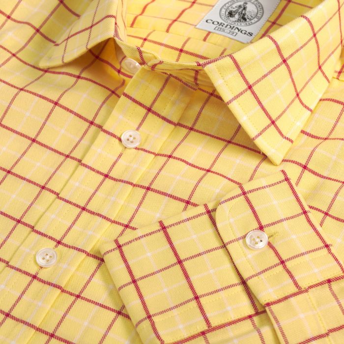 Yellow and Red Check Medium Tattersall Shirt