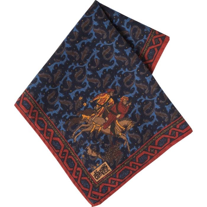 Navy Wool-Challis Hunting Hank