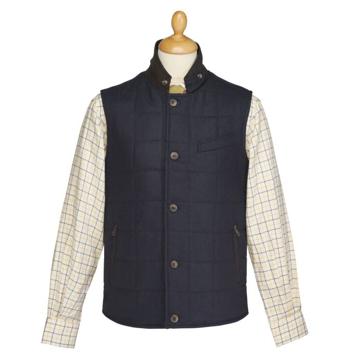 Navy Ebury Shetland Gilet