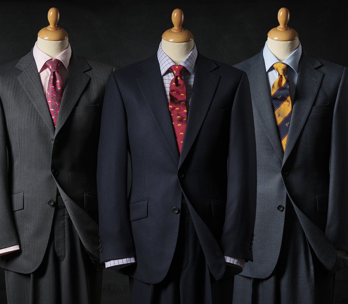 Men's Herringbone & Twill Suits