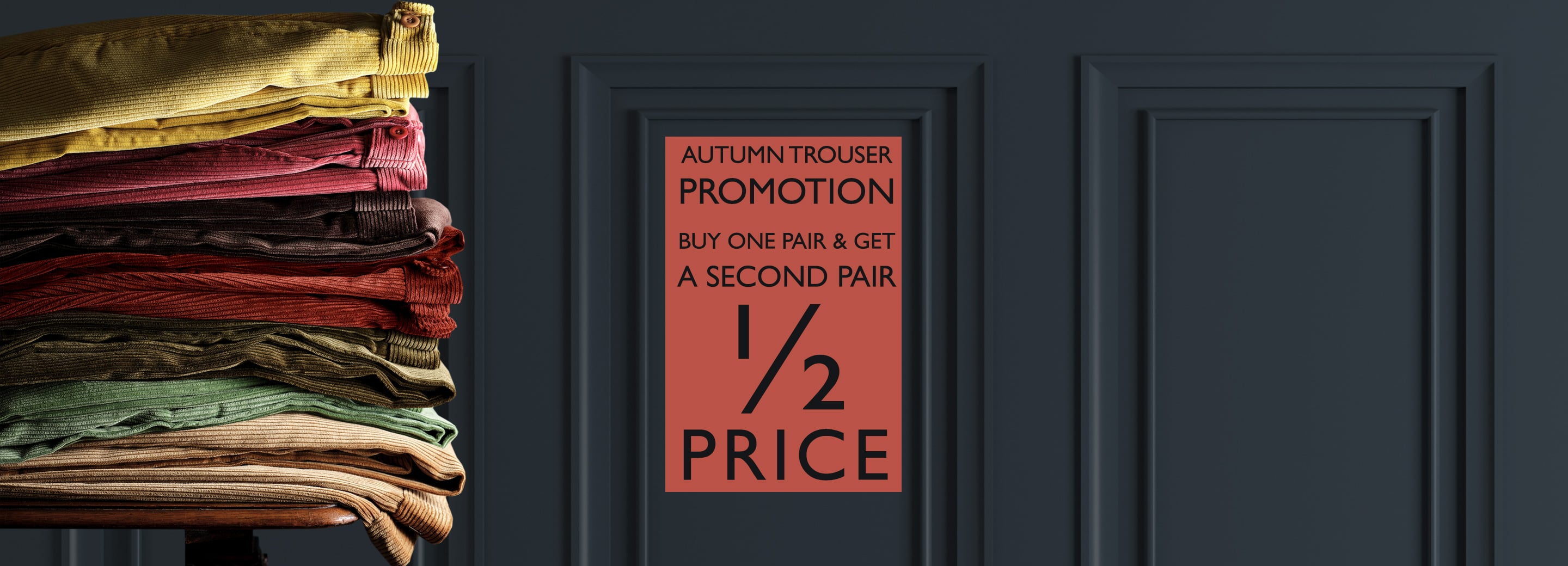 Men's Moleskin Trousers SALE Black & Navy Moleskin Cordings