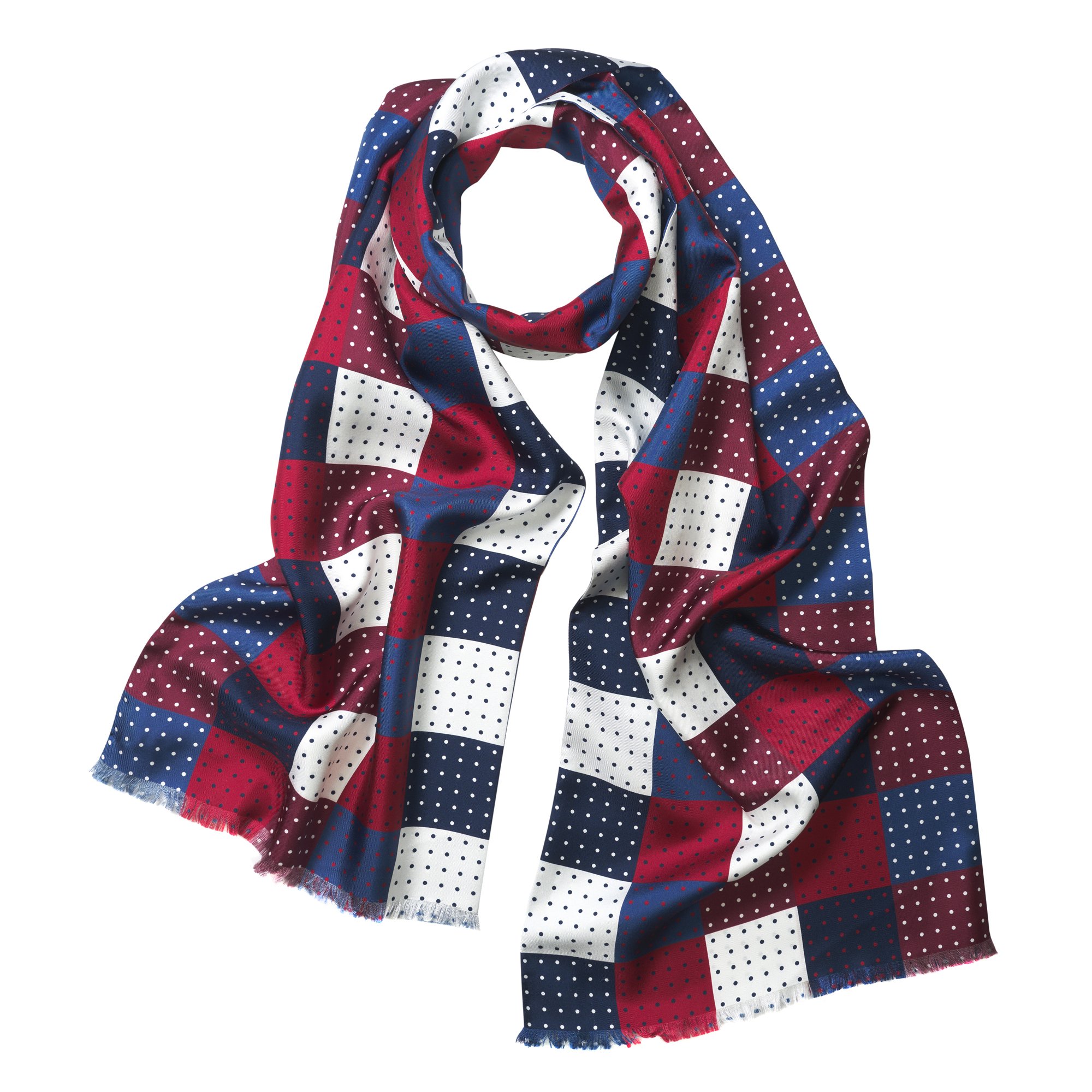 ◇DAKS◇ Burgundy Check Solid Wool Light Muffler DCSC4F523D2 Monochrome Grand Modèle Scarf 03 / 100% Wool / 190x70cm