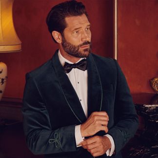 Cordings Green Velvet Smoking Jacket Dif ferent Angle 1
