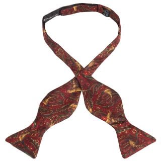 Cordings Red Pheasant Silk Bow Tie Main Image