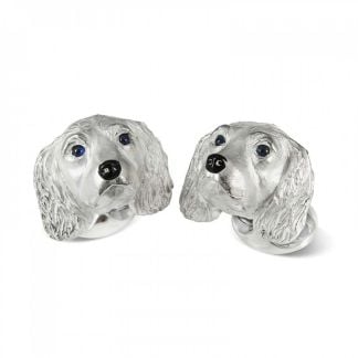 Cordings Silver Cavalier Spaniel Cufflinks Main Image