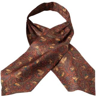Cordings Orange Duck Silk Cravat Main Image