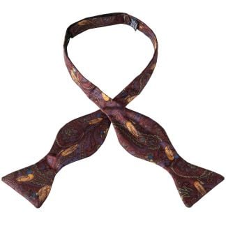 Cordings Wine Duck Silk Bow Tie Main Image