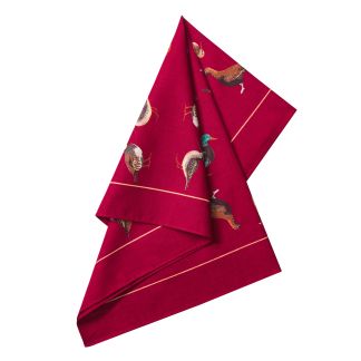 Cordings Burgundy Multi Game Birds Cotton Hank Main Image