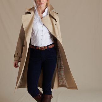 Cordings Beige Classic Belted Trench Coat Dif ferent Angle 1