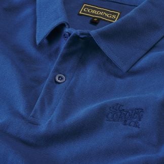 Cordings Blue Woodbridge Pique Polo Main Image
