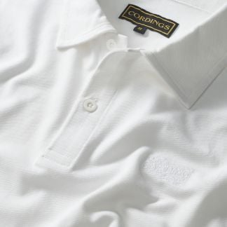 Cordings White Woodbridge Pique Polo Main Image