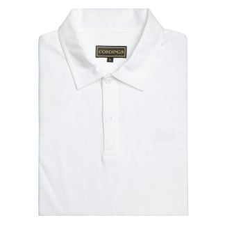 Cordings White Woodbridge Pique Polo Dif ferent Angle 1