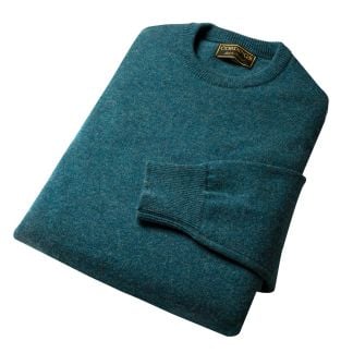 Cordings Hunter Green Lambswool Crew Neck Jumper Dif ferent Angle 1
