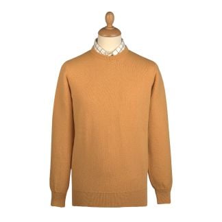 Cordings Gold Yellow Lambswool Crewneck Jumper Main Image
