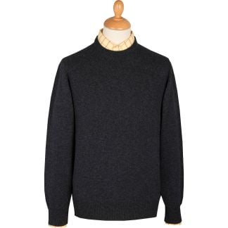 Cordings Charcoal Lambswool Crew Neck Jumper Main Image