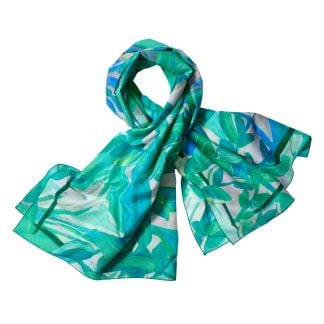 Cordings Green Tropical Square Cotton Scarf Main Image