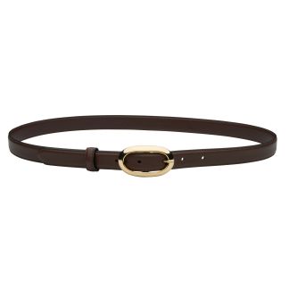 Cordings Chocolate Leather Oval Buckle Belt Dif ferent Angle 1
