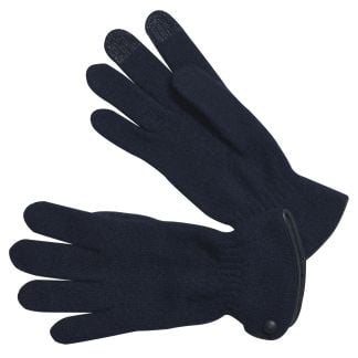 Cordings Navy Angora Button Gloves Main Image