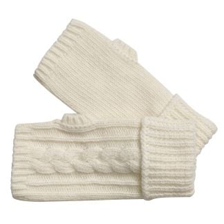 Cordings Cream Cable Knit Merino Mittens Main Image