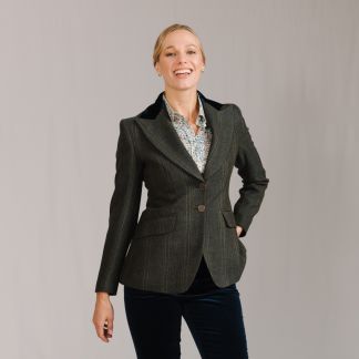 Cordings Dark Green T.Ba Tweed Swing Jacket Main Image