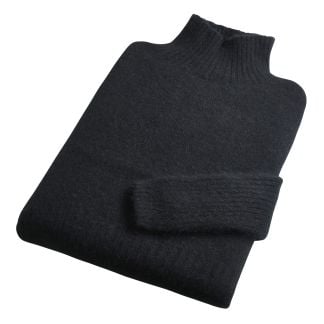 Cordings Black Possum Turtleneck Sweater Dif ferent Angle 1