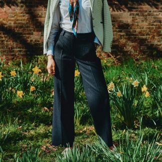 Cordings Navy Leonora Loden Trousers Main Image