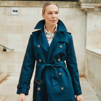 Cordings Navy Classic Belted Trench Coat Dif ferent Angle 1