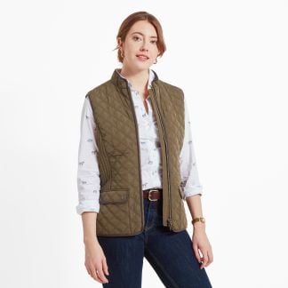 Cordings Olive Schöffel Quilt Gilet Main Image
