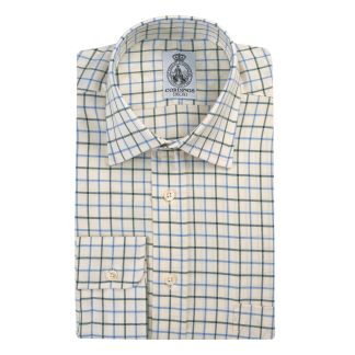 Cordings Blue Green Medium Check Tattersall Shirt Dif ferent Angle 1