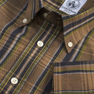 Cordings Brown Kent Short Sleeve Shirt Main Image