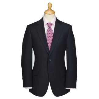 Cordings Navy 10oz Two Button Chalkstripe Suit Main Image