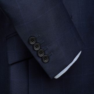 Cordings Blue 10oz Two Button Windowpane Suit Dif ferent Angle 1