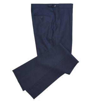 Cordings Navy 10oz Sharskin Suit Trousers Main Image