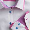 White & Pink Trim Shirt