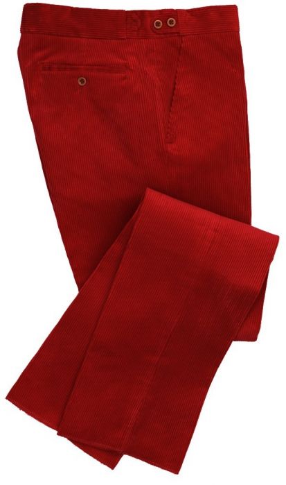 Deep Red Corduroy Trousers
