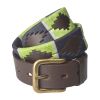 Navy Lime Argentinian Polo Belt