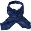 Blue and White Spot 50oz Silk Cravat