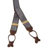 Brown Blue Chequerboard Ribbon Braces
