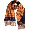 Gold Medieval Reversible Silk Scarf