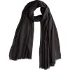 Black Wool and Cashmere Spot Scarf