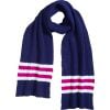 Royal Blue Cable Stripe Lambswool Scarf