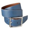Brown Blue Calf Grain Reversible Leather Belt