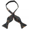 Navy Pheasant Silk Bow Tie