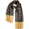 English Gold Madder Print Stag Scarf