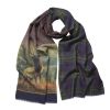 Navy Reversible Stag Scarf