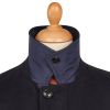 Navy Harold Wool & Cashmere Waterproof Coat