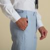 Pale Blue Bambridge Linen Trousers