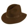 Brown Crushable Trilby Hat