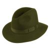 Olive Crushable Trilby Hat
